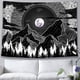 thumbnail image 1 of Tapiz blanco y negro para colgar en la pared, decoración del dormitorio del dormitorio, Trippy Night Sky Aesthetic Cool Small Tapiz, Cloud Sky Forest Nature Mountain Tapices de pared Namotu ZJWJ509, 1 of 4