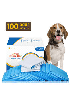 Petfamily Dog Training Pads Super-Absorbent 22 in x 23 in, 100 Count, for Medium to Large Size Dog