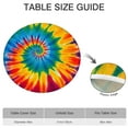 thumbnail image 6 of Rainbow Tie Dye Mandala Pattern Round Fitted Tablecloth with Elastic Edge,Dining Table Cover Waterproof,Outdoor Round Tablecloth for Camping,Dining,Indoor and Outdoor, 6 of 7