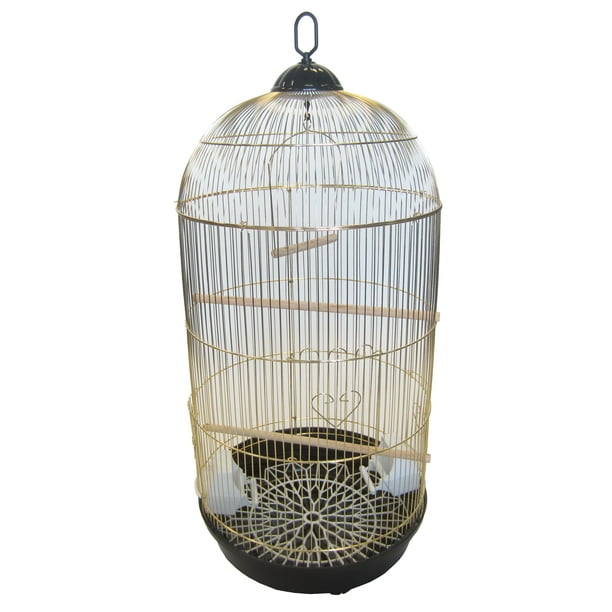 YML 1594BRASS Round Top Bird Cage
