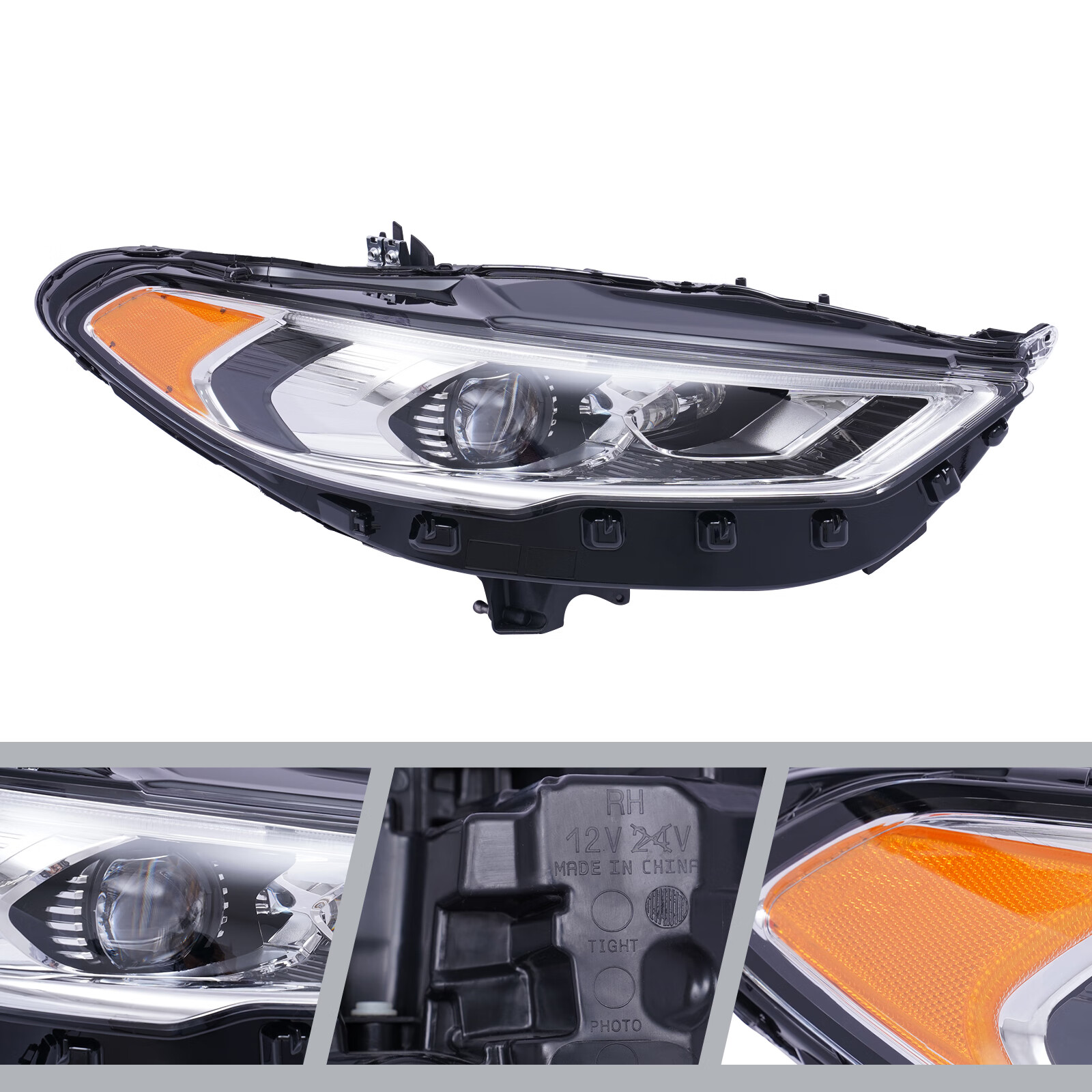 Aiqidi Right Passenger Side Front Headlight Factory Full LED DRL