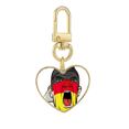 thumbnail image 1 of Germany Flag Facial Makeup Head Screang Cap Gold Heart Keychain Metal Keyring Holder, 1 of 3