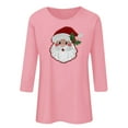 thumbnail image 4 of Ailaofu Hauts pour Femmes à Manches 3/4 Décontractés Coupe Ample Col Rond T-Shirts Mignons Tunique Unie Trois Quarts, 4 of 4