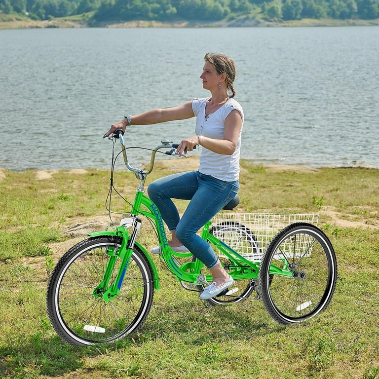 Mooncool Adult Folding Tricycle 7-Speed, Adult Trikes 24