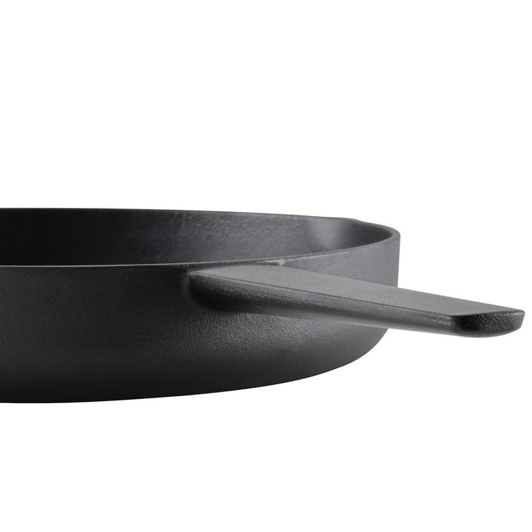 KICHLY Pre Seasoned Cast Iron Skillet/Frying Pan 12.5 Inch (31.75 cm) Black