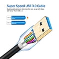 thumbnail image 4 of USB 3.0 Cable A Male to B Male 5Ft,Superspeed USB 3.0 A-B/A Male to B Male Cable - for Scanner, Printers, Desktop External Hard Drivers and More(5Ft/1.5M), 4 of 7
