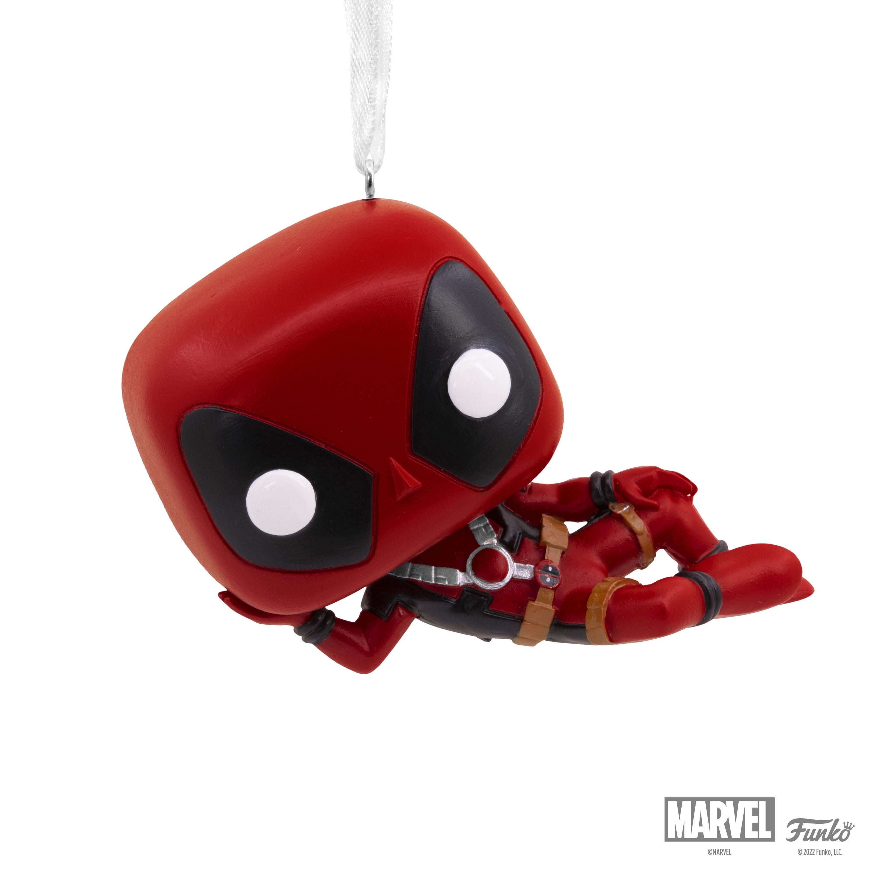Hallmark Marvel Deadpool laying down Funko POP Christmas Ornament, 1 Count