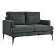 thumbnail image 2 of Modway Evermore Metal and Upholstered Fabric Loveseat in Gray, 2 of 5