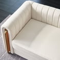 thumbnail image 6 of Chesterfield Velvet Sofa Upholstered Couch with Removable Cushions and Gold Metal Legs, for Living Room Office Apartment, 6 of 12