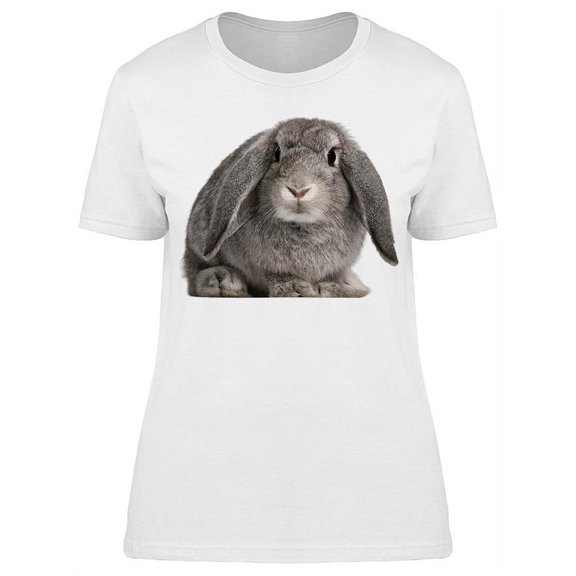 Sitting French Lop Rabbit T-Shirt Women -Image by Shutterstock, Female Medium