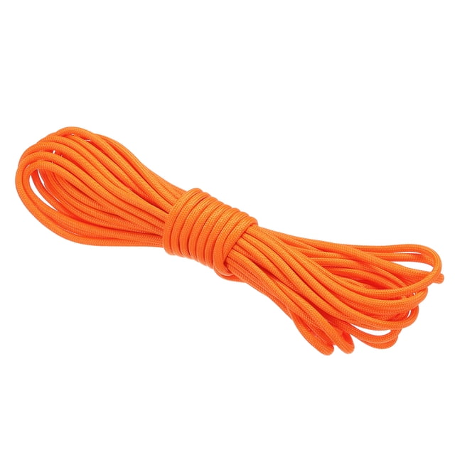 Cuerda de guía de camping Uxcell Reflectante de Paracord de 4 mm de nylon, cuerda de tienda de 8 metros en color naranja