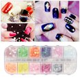 thumbnail image 1 of Nail Flakes, 5 Box Multi Use 12 Colors  Plastic Nail Art Glitters  For Eyes, 1 of 8