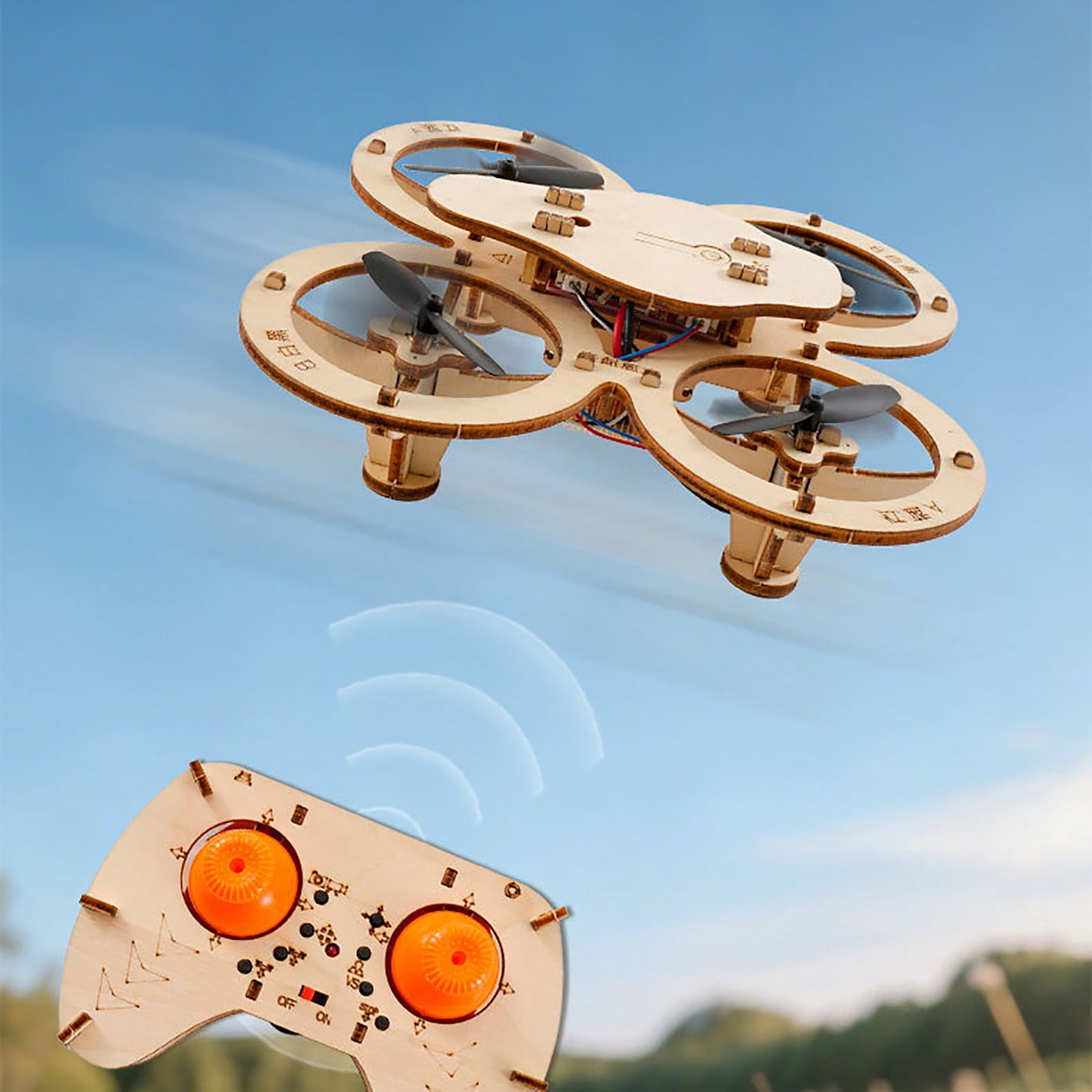 Diy Mini Wooden RC Quadcopter Building Kits for Kids or Beginner,School Educational Science Kits Remote Control for Boys and Girls and Teens(Ages 5-7, 5-9, 8-12, 10+)