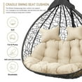 thumbnail image 4 of Waterproof 2-Seater Swing Egg Chair Cushion Replacement [Cushion Only] Double Swing Chair Cushion Waterproof Thicken Hanging Basket Seat Cushion 2 Seater Chairs Cushions for Outdoor, 4 of 8