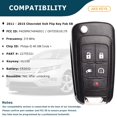 thumbnail image 2 of AKS KEYS Replacement for Chevrolet Key Fob 5 Buttons That Use FCC P4O9MK74946931 / OHT05918179 and Part Number 22755321, 2 of 6