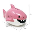 thumbnail image 3 of Isaac Jacobs Pink Ceramic Shark Money Bank, Fish Piggy Bank, 3 of 6