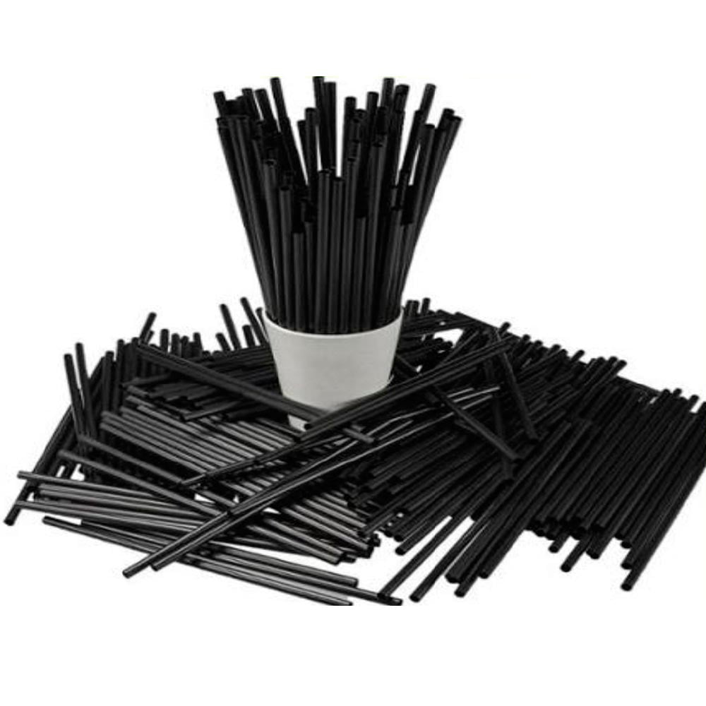 Black Sipoes Plastic Sip Stirrer for Coffee and Cocktail 500 