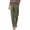 Army Green, variant on Women's Casual Pull-On Pants with Elastic Waist and Side Pockets, Breathable Basic Care Trousers for Everyday Remote Travel and Days