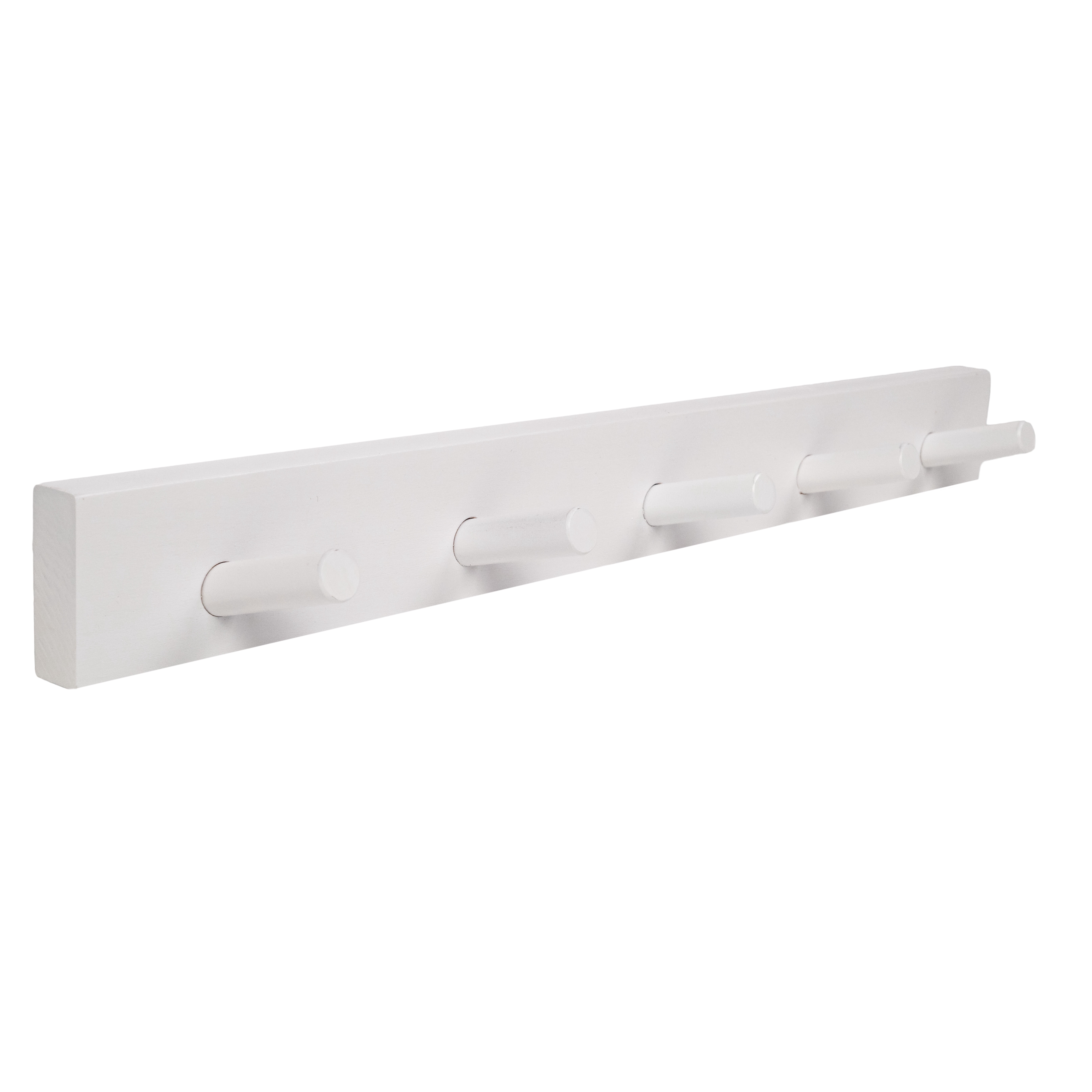 Mainstays 19" 5 Hook Wooden Hookboard White