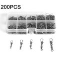 thumbnail image 2 of pitrice 200Pcs Small Hook Line Link Connector Swivels Coarse Sea Carp Fishing Tackle, 2 of 9