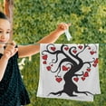 thumbnail image 3 of Dreamtimes Abstract Heart Tree Bath Hand Towels 2 PCS, Ultra Soft and Highly Absorbent, Decorative Fingertip Face Towel for Home, Bathroom, Kitchen, 28.3"x14.4", 3 of 5