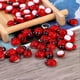 thumbnail image 4 of 100pcs/bag Animal Wooden Ladybug Sponge Home Decoration Wall Sticker Craft For Children Kids,9mm*13mm, 4 of 5