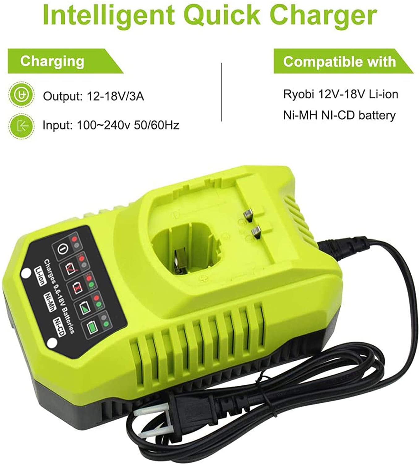 Ohyes Bat 18V Power Tool Battery, for Ryobi ONE+