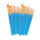 thumbnail image 3 of Juego de 20 pinceles de nailon con mango de madera plano para acuarela Azul, 3 of 9