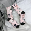thumbnail image 5 of Daiia Cat Print Crew Socks – Soft Breathable Long Socks for Men & Women, Moisture-Wicking & Comfortable Daily Wear Socks, One-Size Fits Most (US 5-11), 5 of 6