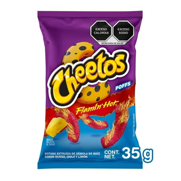 Botana Cheetos Flamin' Hot poffs sabor queso chile y limón 35 g