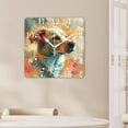 thumbnail image 4 of 14 Inch Wall Clock Battery Operated Square Clock for Office, Kitchen, Outdoor, Living Room,Vintage Floral Flowers Puppy Dog Pets Lovely, 4 of 4