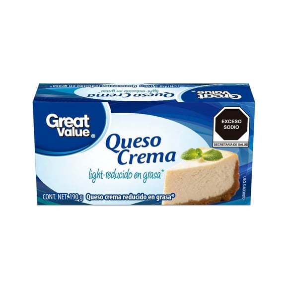 Queso crema Great Value light 190 g