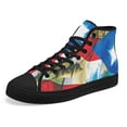 thumbnail image 6 of Boricua Puerto Rico High Top Canvas Shoes Sneakers Black Size 7, 6 of 7