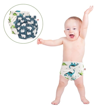 LEORX 2Pcs Learning Pants Pure Cotton Multi For Toilet Training Baby Boys Girls