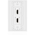 thumbnail image 2 of TNP HDMI Wall Plate (2 Port, White) HDMI Face Plate Socket Insert Jack Outlet Panel Mount Support 4K 60Hz HDR ARC/eARC, 2 of 5