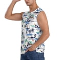 thumbnail image 3 of Daiia Hawaii Palms Printed Men's Tank Tops,Casual Soft Sleeveless Gym Muscle Shirts Bodybuilding Tee-Large, 3 of 8