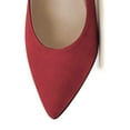 thumbnail image 4 of YDN Women Adorable Wide Strappy Buckled Mary Janes Kitten Low Heels Pumps Pointed Closed Toe Slip On Dress Shoes Size 7 Brick Red, 4 of 4