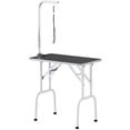 thumbnail image 1 of Foldable Dog Grooming Table - 32" Black Adjustable Pet Grooming Station with Non-Slip Surface & Leash for Home or Professional Use, Metal Frame, 1 of 7