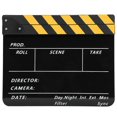 thumbnail image 1 of Acrylic 30x25cm Clapperboard Director Movie Clappers Film and Television Photography PropYellow striped blackboard(PAV1YBE), 1 of 4