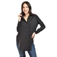 thumbnail image 1 of Camisa con boton de perla Roman Fashion /Juvenil, 5103 (Negro) negro M, 1 of 5