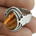 thumbnail image 2 of Tiger Eye Natural Healing Gemstone Ring, Amazing Handmade Jewelry For Women, Solid 925 Sterling Silver Statement Band Ring, Unique Gifts Ring For Women, 2 of 3