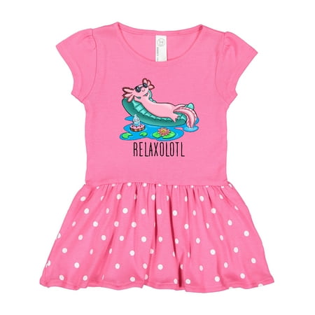 

Inktastic Relaxolotl- Cute Axolotl on Summer Vacation Gift Toddler Girl Dress