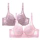 thumbnail image 1 of Puntoco Sujetadores sin aros para mujer, 2 piezas, ropa interior con hebillas delanteras y estampado de leopardo para mujer, sujetador sin cierre de acero, 1 of 2