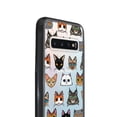 thumbnail image 3 of FINCIBO Slim TPU Bumper + Clear Hard Back Cover for Samsung Galaxy S10 G973 6.1", Cat Faces Pattern, 3 of 7