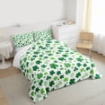 thumbnail image 3 of Homewish Four Leaf Clover 3 Pieces Queen Comforter Set For Teens Female Girls,Botanical Theme Ultra Soft Bedding Sets,Green Plants Leaves Bedding Comforter Set,Lightweight Room Decor,Reversible, 3 of 8
