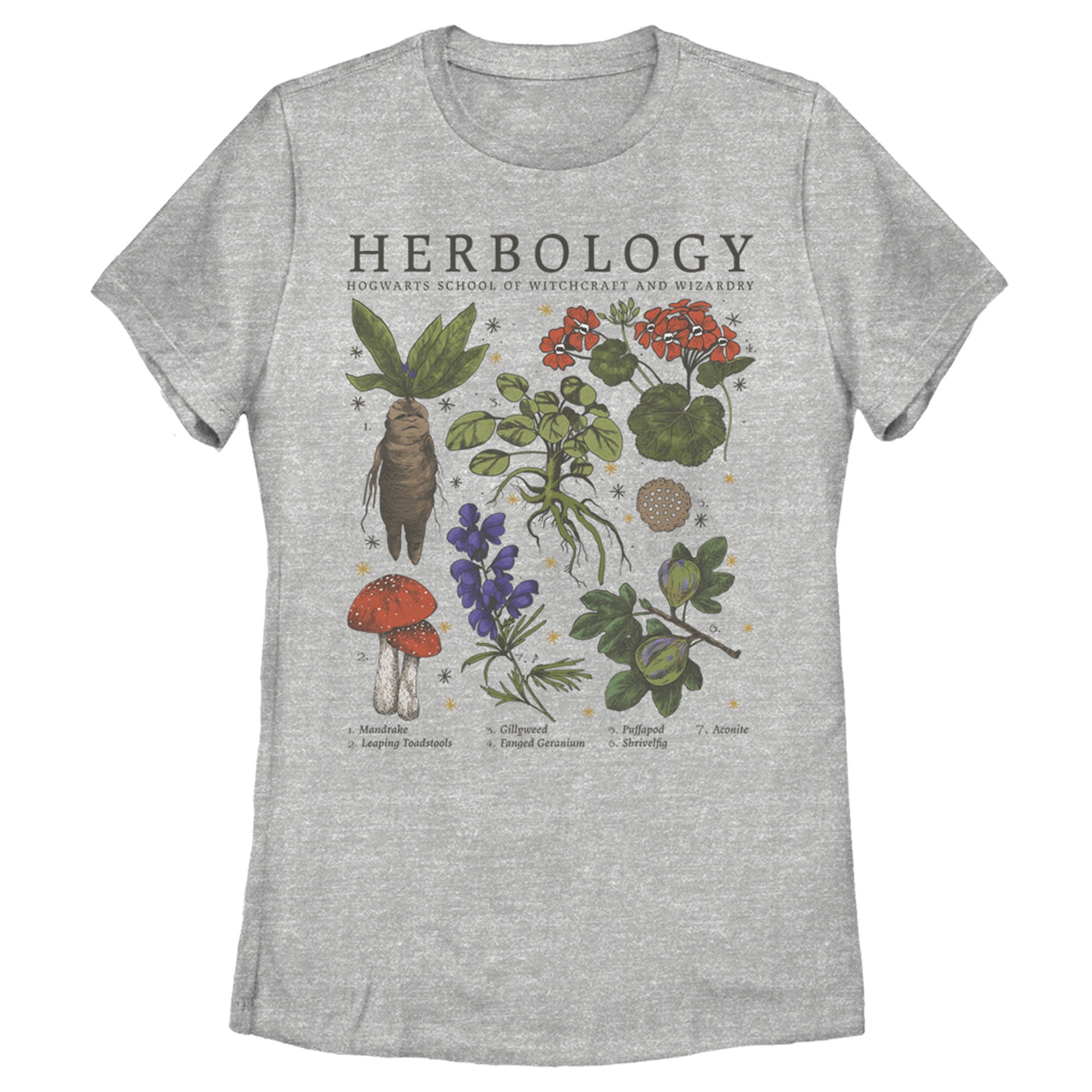 Women's Harry Potter Hogwarts Herbology Graphic Tee Athletic Heather