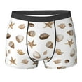 thumbnail image 6 of Men's Boxer Briefs, Conch Shell Starfish Soft Comfy Mens Underwear Boxer Briefs Breathable With Widen Waist, 6 of 7