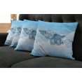 thumbnail image 5 of Ambesonne Animal Throw Pillow Cover 4 Pack, and Clouds, 16", Pale Blue, 5 of 5