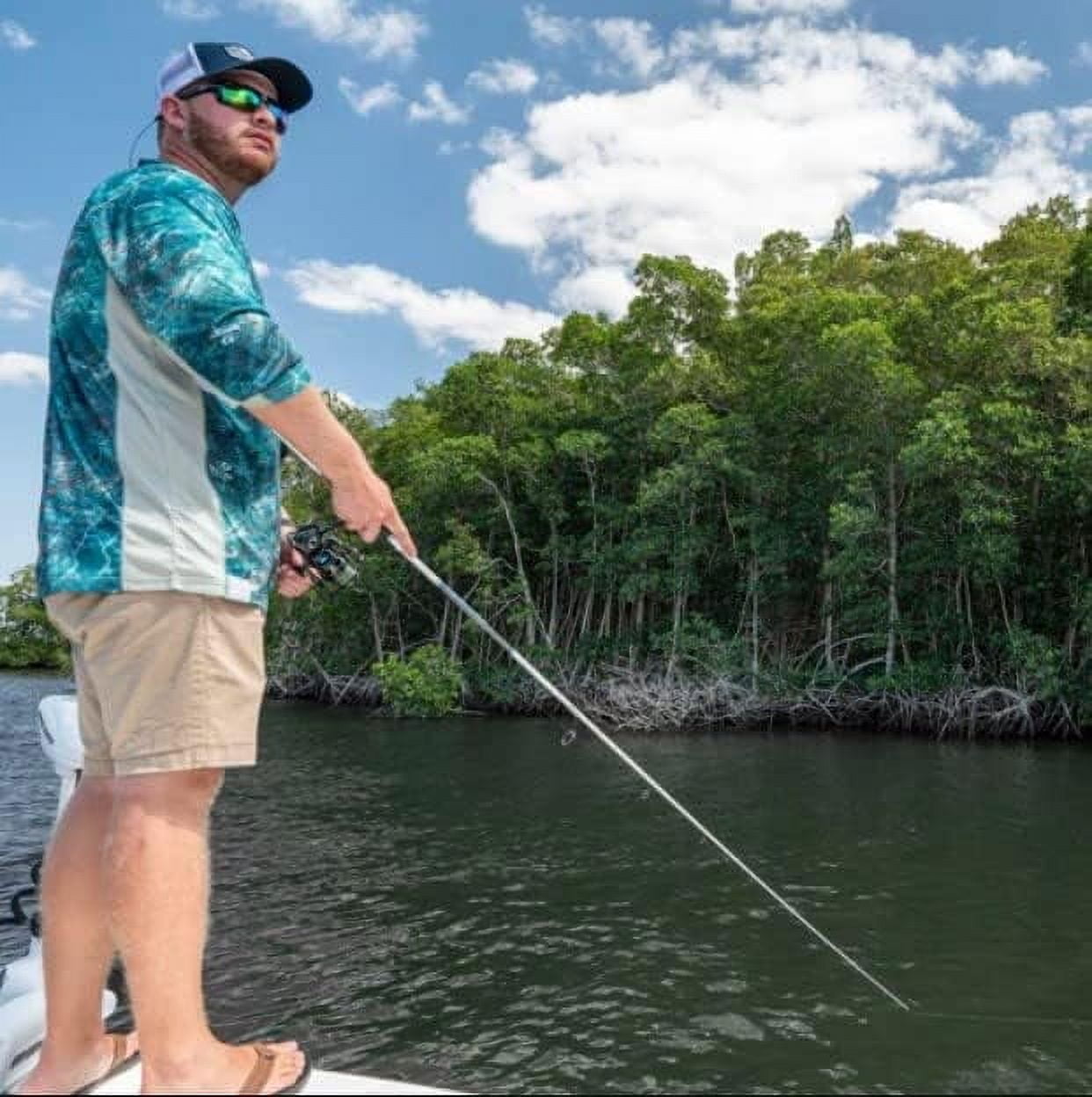 Kunnan Calico Jack Inshore Fishing Rod with Graphite Blank, Reverse Split Grip with Cork Handles, Fuji Guides & Reel Seat, Hook Keeper