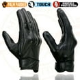 thumbnail image 4 of Milwaukee Leather MG7501 Men's Black Leather i-Touch Screen Compatible Gel Palm Motorcycle Gloves W/ Protective Knuckle 5X-Large, 4 of 9